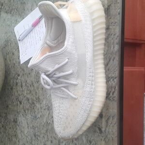Size Men’s 8 Adidas Yeezy Boost 350 V2 Abez Athletic Sneaker Shoe Natural.